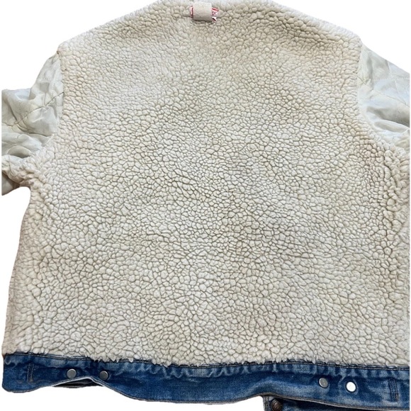 Vintage Levi’s 70505 Sherpa Trucker Jacket Size 42 Light Stonewash USA Made - Picture 14 of 16